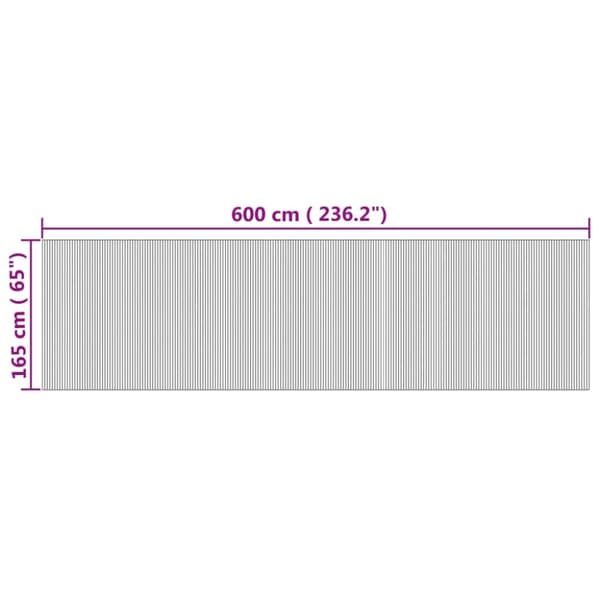 vidaXL rumdeler 165x600 cm bambus naturfarvet