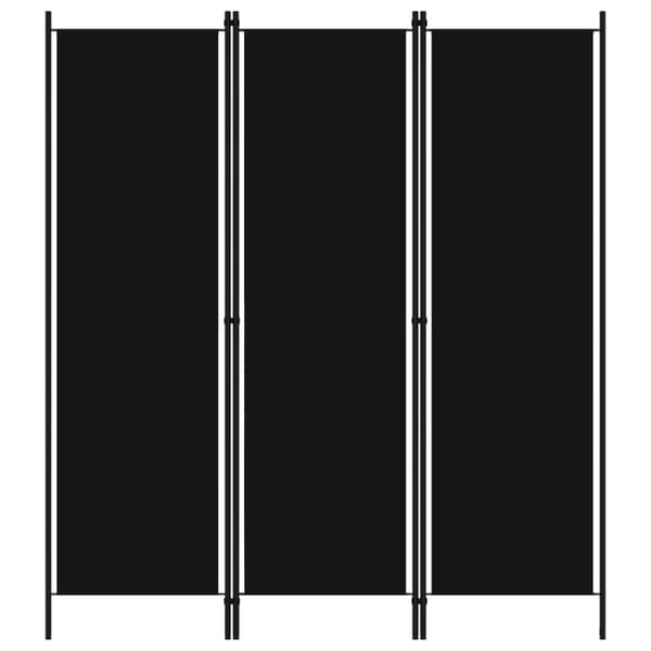 vidaXL 3-panels rumdeler 150 x 180 cm sort - Rumdelere