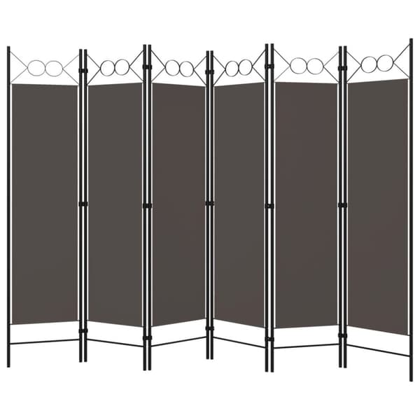 vidaXL 6-panels rumdeler 240 x 180 cm antracitgrå -  Rumdelere