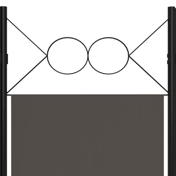 vidaXL 6-panels rumdeler 240 x 180 cm antracitgrå -  Rumdelere