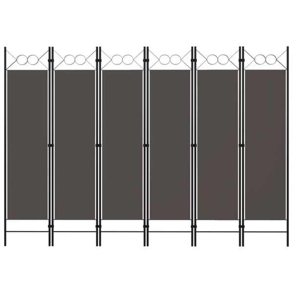 vidaXL 6-panels rumdeler 240 x 180 cm antracitgrå -  Rumdelere