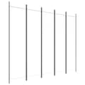 Miniatyrbillede 3 af 9: vidaXL 5-panels rumdeler 250x200 cm stof hvid -  Rumdelere