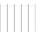 Miniatyrbillede 4 af 9: vidaXL 5-panels rumdeler 250x200 cm stof hvid -  Rumdelere