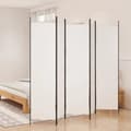 Miniatyrbillede 1 af 9: vidaXL 5-panels rumdeler 250x200 cm stof hvid -  Rumdelere