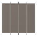 Miniatyrbild 4 av 9: vidaXL Rumsavdelare 4 paneler antracit 200x220 cm tyg -  Rumsavdelare
