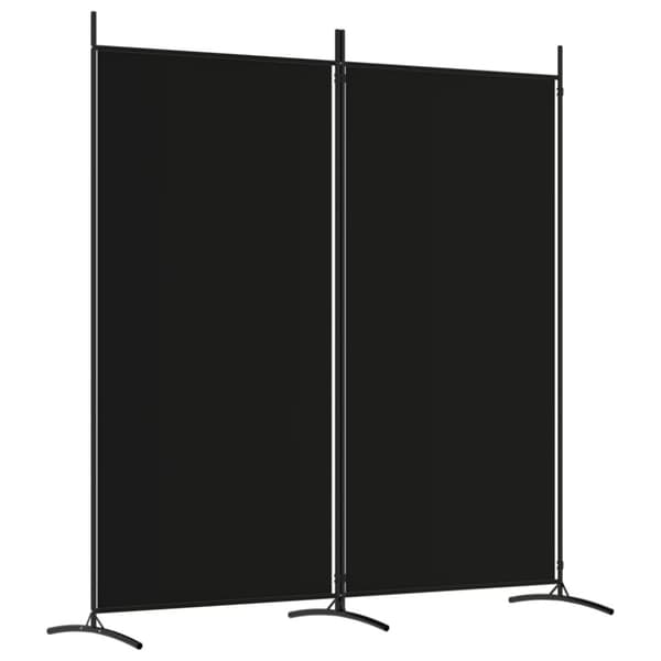 vidaXL 2-panels rumdeler 175x180 cm stof sort -  Rumdelere
