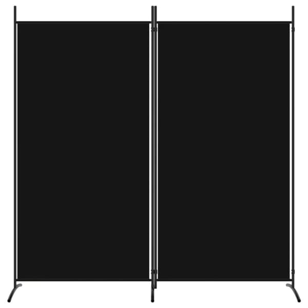 vidaXL 2-panels rumdeler 175x180 cm stof sort -  Rumdelere