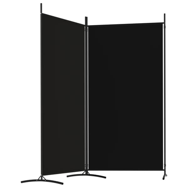vidaXL 2-panels rumdeler 175x180 cm stof sort -  Rumdelere