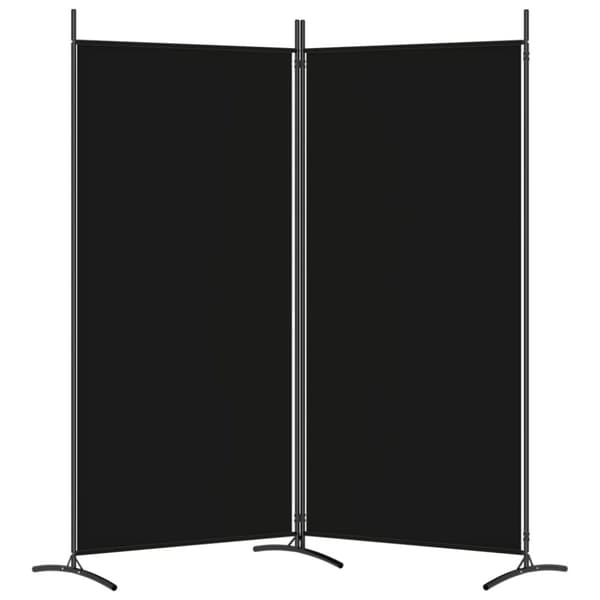 vidaXL 2-panels rumdeler 175x180 cm stof sort -  Rumdelere