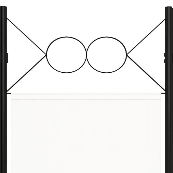 vidaXL 6-panels rumdeler 240 x 180 cm hvid -  Rumdelere