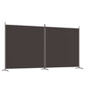 Miniatyrbillede 3 af 9: vidaXL 2-panels rumdeler 348x180 cm stof brun -  Rumdelere