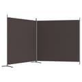 Miniatyrbillede 6 af 9: vidaXL 2-panels rumdeler 348x180 cm stof brun -  Rumdelere