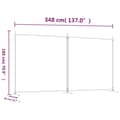Miniatyrbillede 9 af 9: vidaXL 2-panels rumdeler 348x180 cm stof brun -  Rumdelere