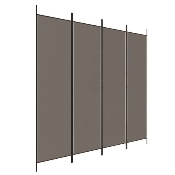 vidaXL 4-panels rumdeler 200x200 cm stof antracitgrå -  Rumdelere