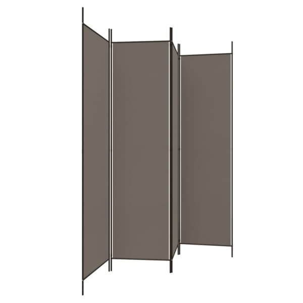 vidaXL 4-panels rumdeler 200x200 cm stof antracitgrå -  Rumdelere
