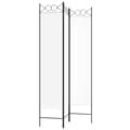 Miniatyrbillede 6 af 9: vidaXL 3-panels rumdeler 120x200 cm stof hvid -  Rumdelere