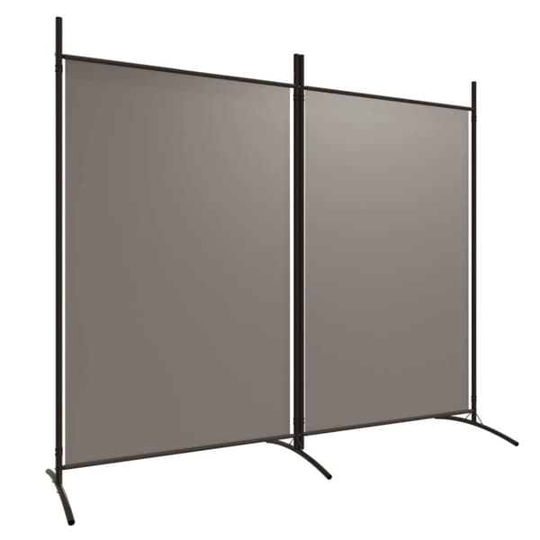 vidaXL 2-panels rumdeler 175x180 cm stof antracitgrå - Rumdelere
