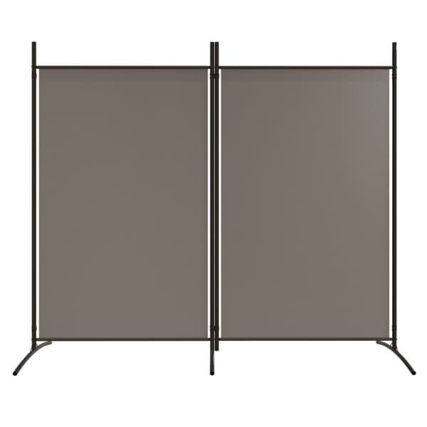 vidaXL 2-panels rumdeler 175x180 cm stof antracitgrå - Rumdelere