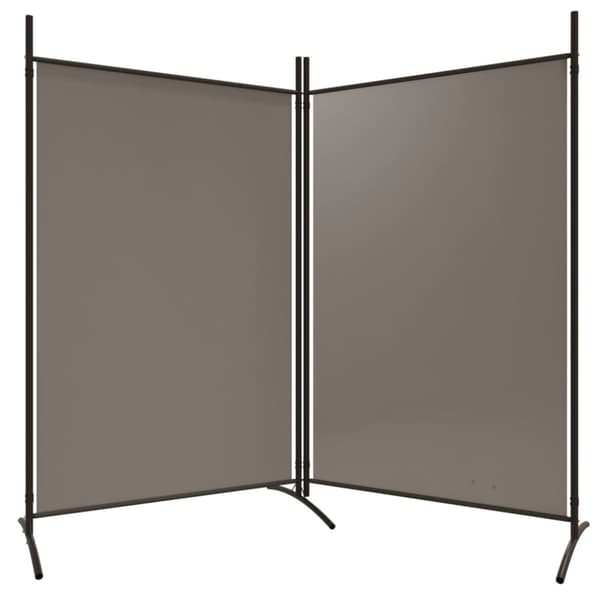 vidaXL 2-panels rumdeler 175x180 cm stof antracitgrå - Rumdelere