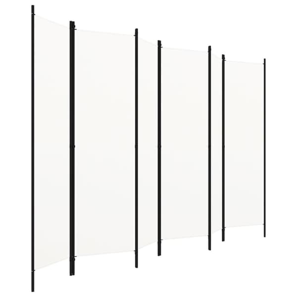 vidaXL 6-panels rumdeler 300 x 180 cm hvid - Rumdelere