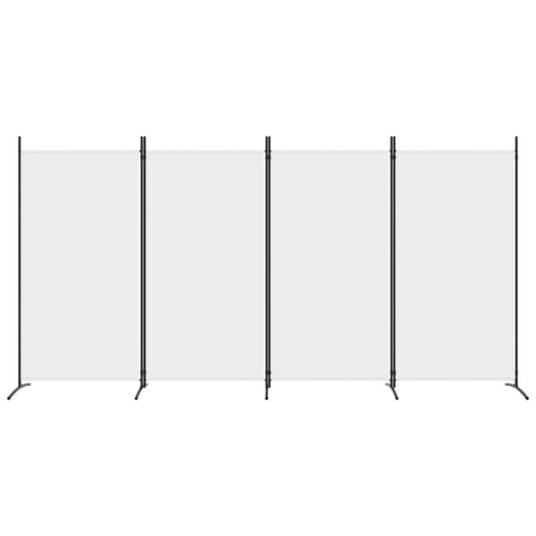 vidaXL 4-panels rumdeler 346x180 cm stof hvid -  Rumdelere