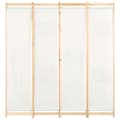 Miniatyrbillede 3 af 9: vidaXL 4-panels rumdeler 160 x 170 x 4 cm stof cremefarvet -  Rumdelere