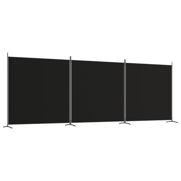vidaXL 3-panels rumdeler 525x180 cm stof sort - Rumdelere