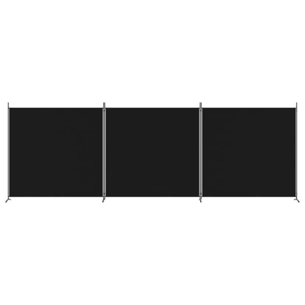 vidaXL 3-panels rumdeler 525x180 cm stof sort - Rumdelere
