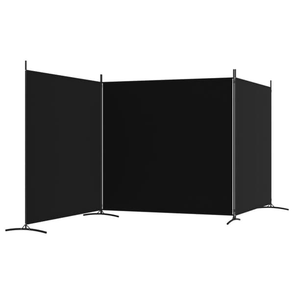 vidaXL 3-panels rumdeler 525x180 cm stof sort - Rumdelere