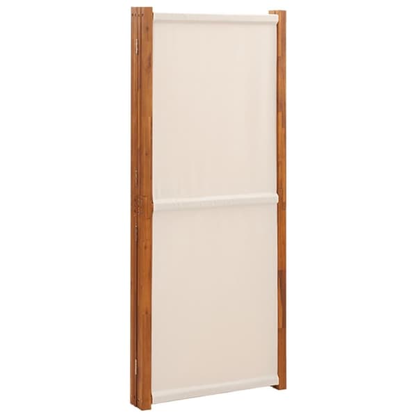 vidaXL 4-panels rumdeler 280x180 cm cremefarvet -  Rumdelere