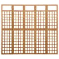 Miniatyrbillede 3 af 7: vidaXL 5-panels rumdeler/espalier 201,5x180 cm massivt grantræ -  Rumdelere