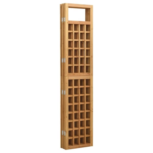vidaXL 5-panels rumdeler/espalier 201,5x180 cm massivt grantræ -  Rumdelere