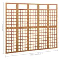 Miniatyrbillede 7 af 7: vidaXL 5-panels rumdeler/espalier 201,5x180 cm massivt grantræ -  Rumdelere