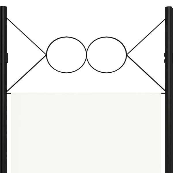 vidaXL 4-panels rumdeler 160x180 cm cremehvid -  Rumdelere