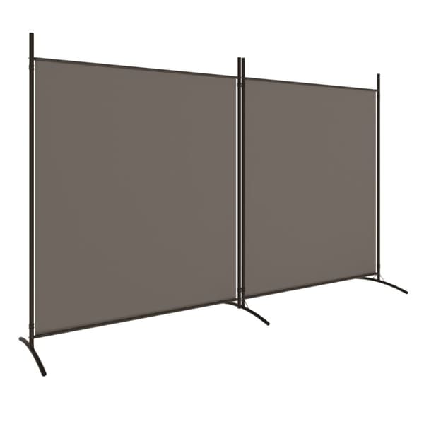 vidaXL Rumsavdelare 2 paneler antracit 348x180 cm tyg - Rumsavdelare