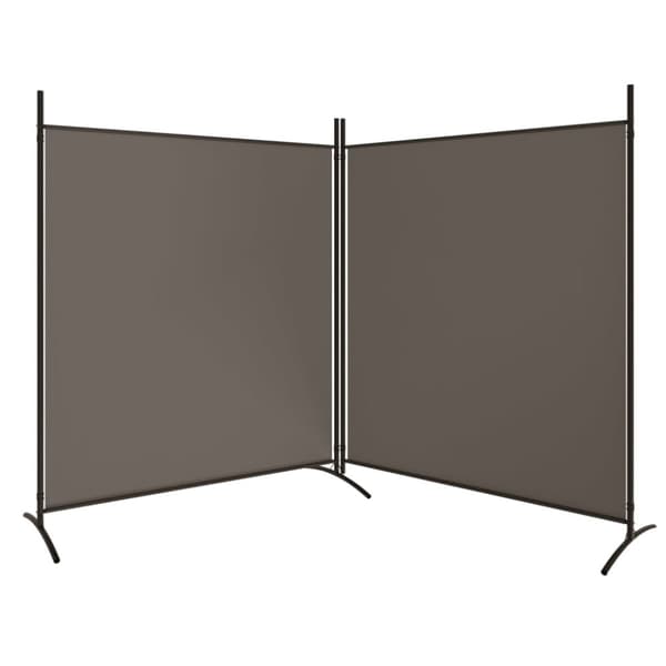 vidaXL Rumsavdelare 2 paneler antracit 348x180 cm tyg - Rumsavdelare
