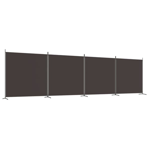 vidaXL Rumsavdelare 4 paneler brun 698x180 cm tyg - Rumsavdelare