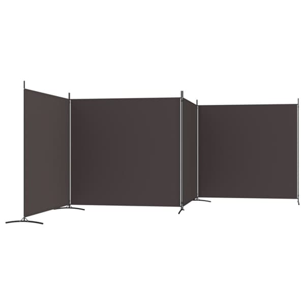 vidaXL Rumsavdelare 4 paneler brun 698x180 cm tyg - Rumsavdelare