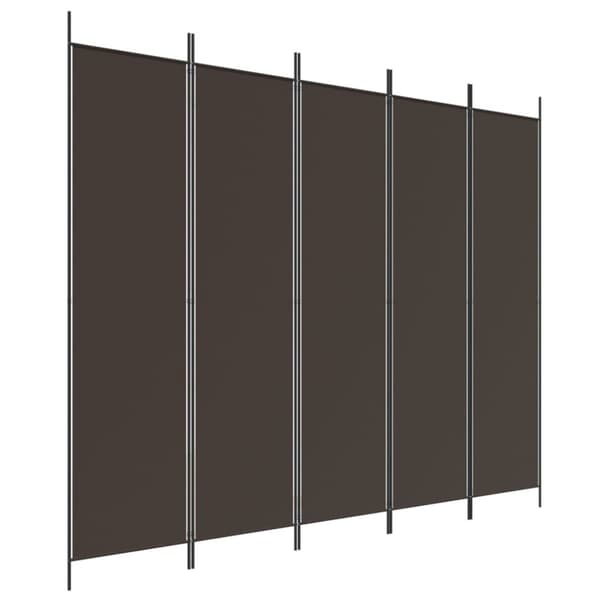 vidaXL 5-panels rumdeler 250x200 cm stof brun -  Rumdelere