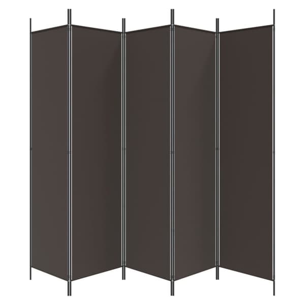 vidaXL 5-panels rumdeler 250x200 cm stof brun -  Rumdelere