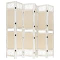 Miniatyrbillede 5 af 8: vidaXL 6-panels rumdeler 210x165 cm stof cremefarvet -  Rumdelere