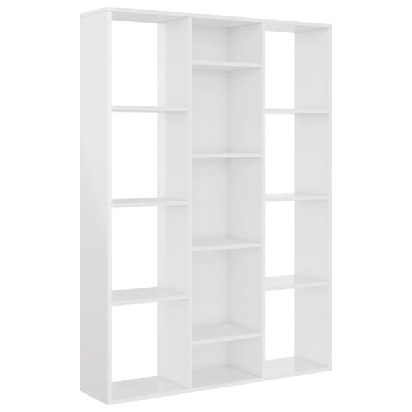 vidaXL rumdeler/bogreol 100x24x140 cm konstrueret træ grå højglans - Rumdelere