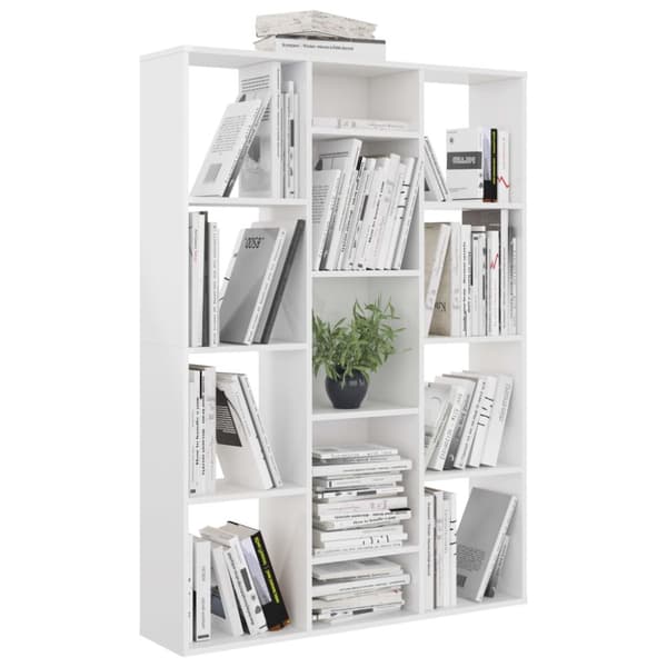 vidaXL rumdeler/bogreol 100x24x140 cm konstrueret træ grå højglans - Rumdelere