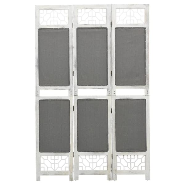 vidaXL 3-panels rumdeler 105x165 cm stof grå -  Rumdelere