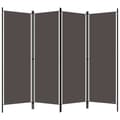 Miniatyrbillede 3 af 7: vidaXL 4-panels rumdeler 200 x 180 cm antracitgrå -  Rumdelere