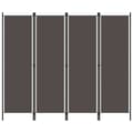 Miniatyrbillede 1 af 7: vidaXL 4-panels rumdeler 200 x 180 cm antracitgrå -  Rumdelere