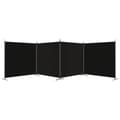 Miniatyrbillede 5 af 9: vidaXL 4-panels rumdeler 698x180 cm stof sort -  Rumdelere