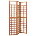 Miniatyrbillede 4 af 8: vidaXL 3-panels rumdeler/espalier 121x180,5 cm massivt grantræ -  Rumdelere