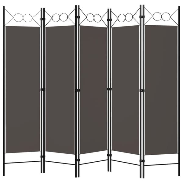 vidaXL 5-panels rumdeler 200x180 cm antracitgrå -  Rumdelere