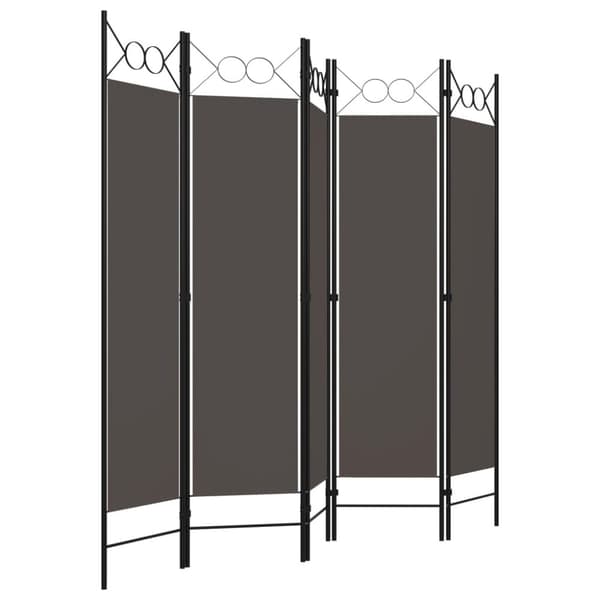 vidaXL 5-panels rumdeler 200x180 cm antracitgrå -  Rumdelere